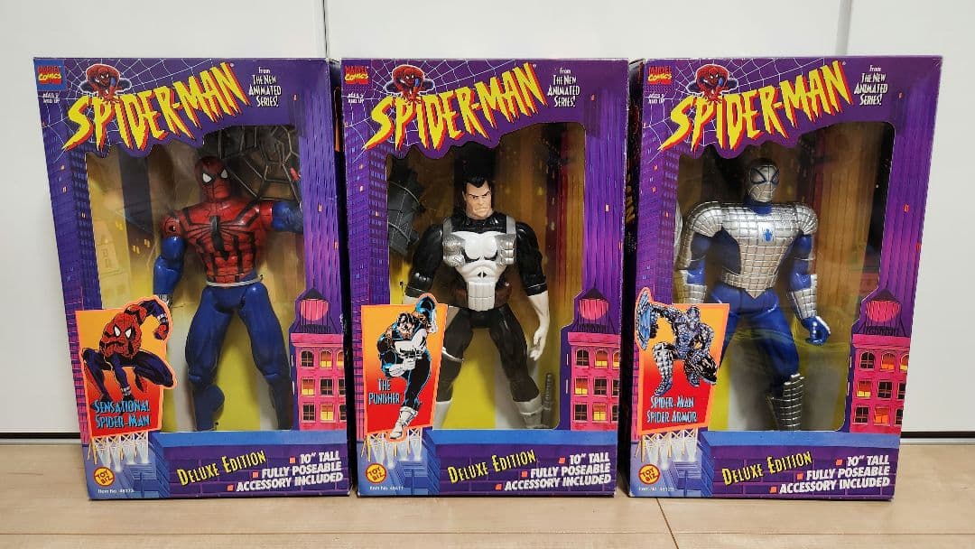 未使用　スパイダーマン デラックスエディション フィギュア 3体　トイビズ