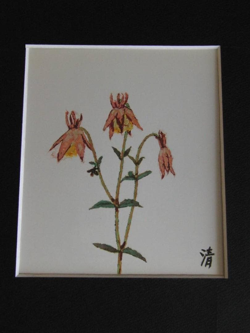 山下清、【つりがね草】、希少な額装用画集より、美品、日本人画家