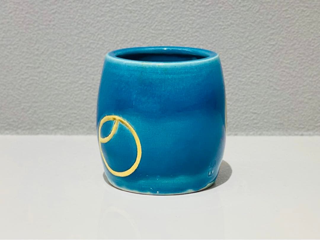 【茶道具】瑞山作　トルコ ツボツボ透かし蓋置