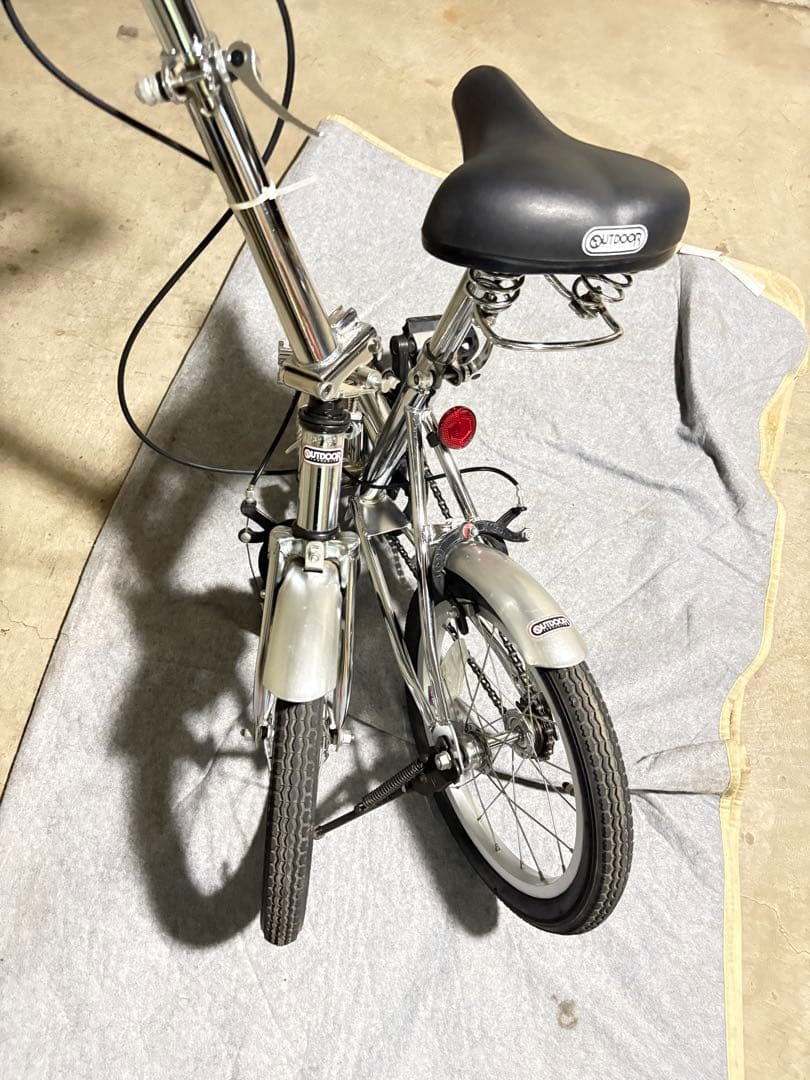 アウトドア 折りたたみ自転車 シルバー