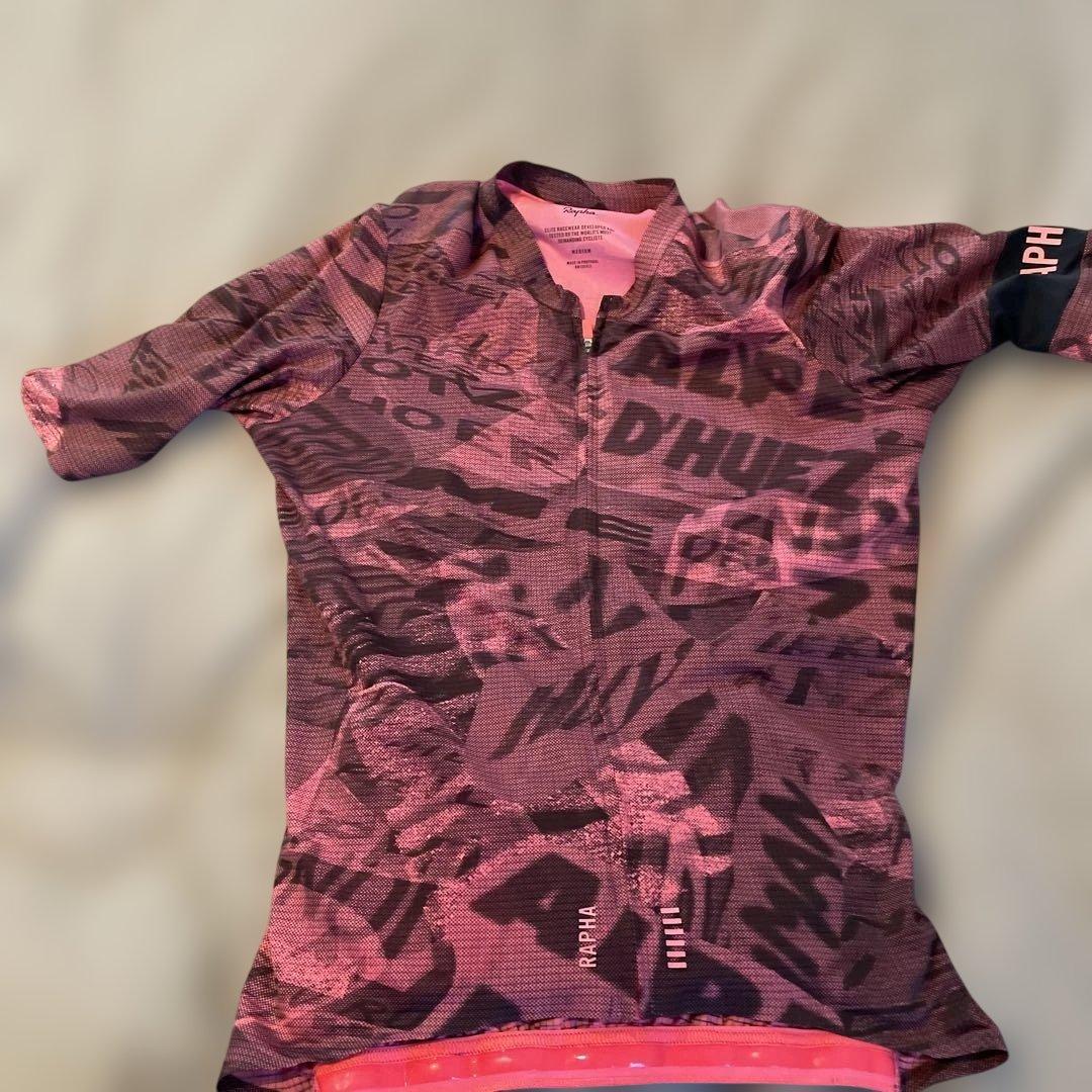 Rapha ピンクグラフィック サイクルジャージ とジレのセット