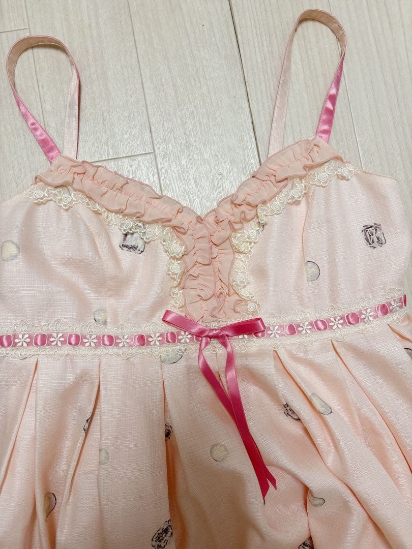 Emily Temple cute ラビットパフューム柄　JSK ピンク