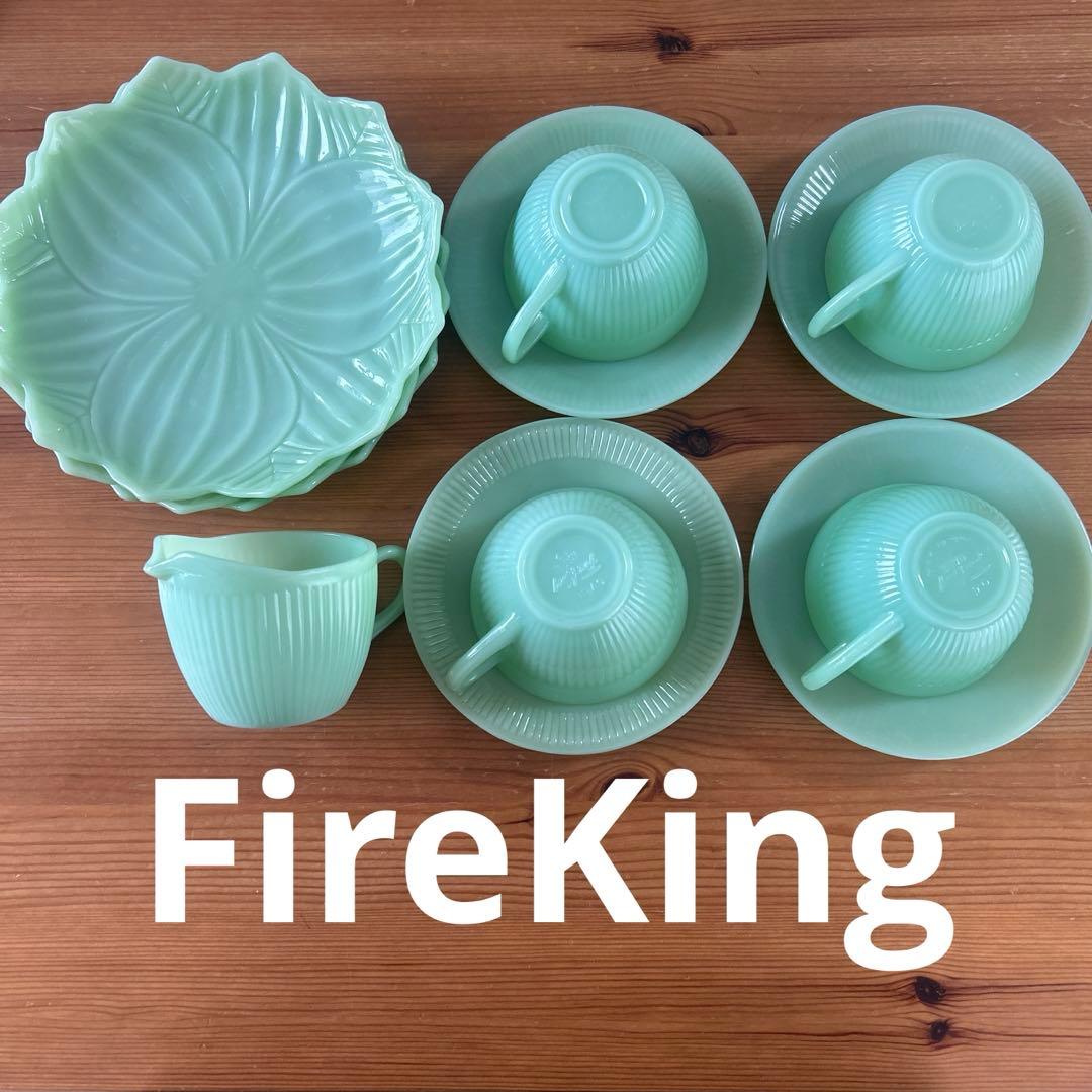 FireKing ファイヤーキング　ジェダイ　カップアンドソーサー　ミルク