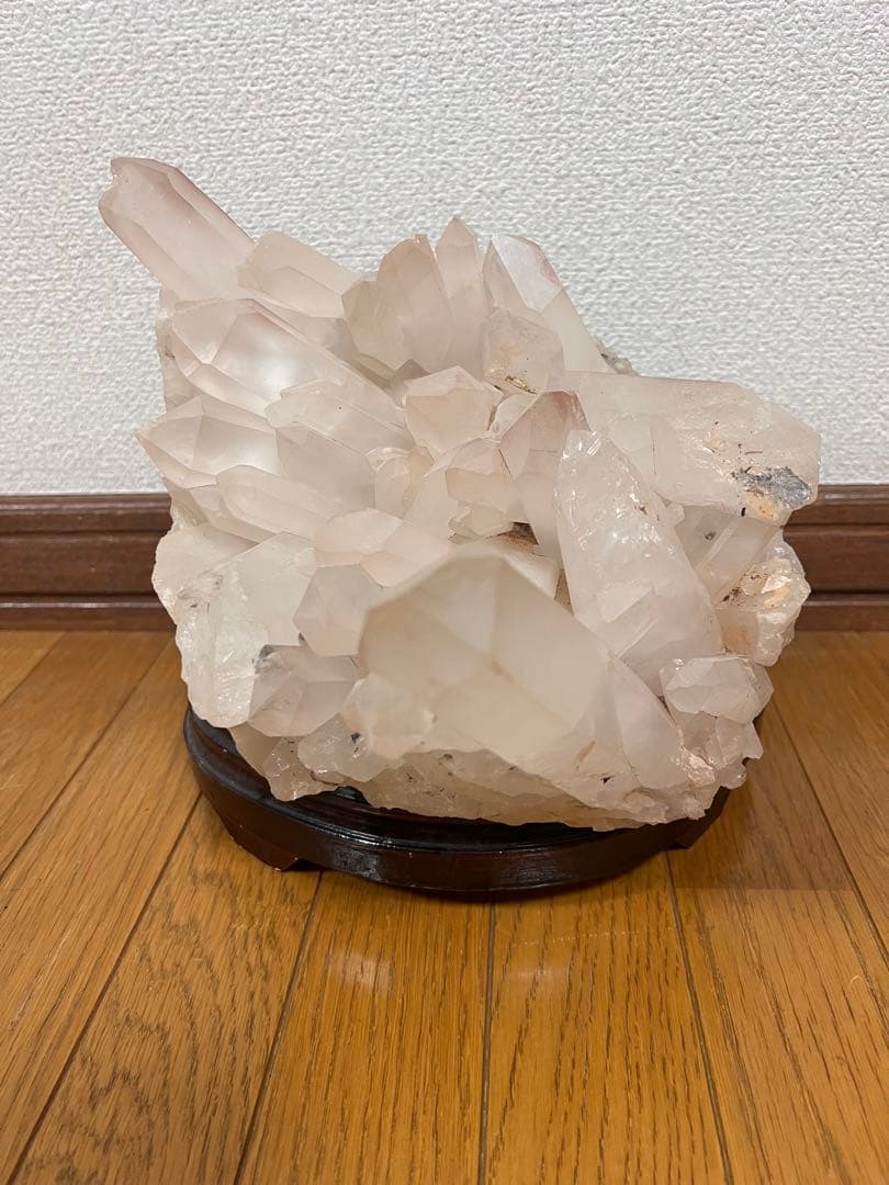 天然石　水晶 クラスター パワーストーン　台座付き　特大　重さ　約5.9キロ