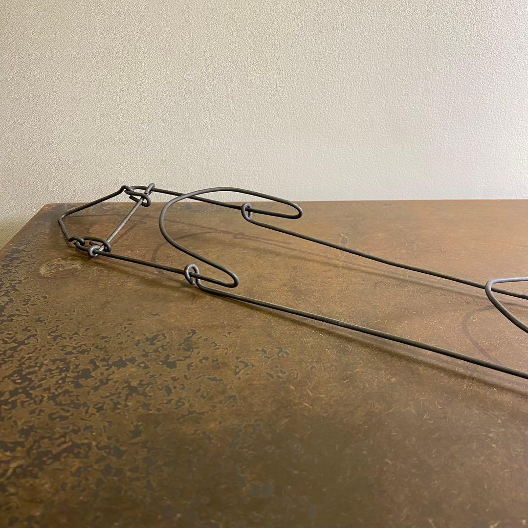 錆鉄自在鉤と古い鉄製の物掛け 二点セット