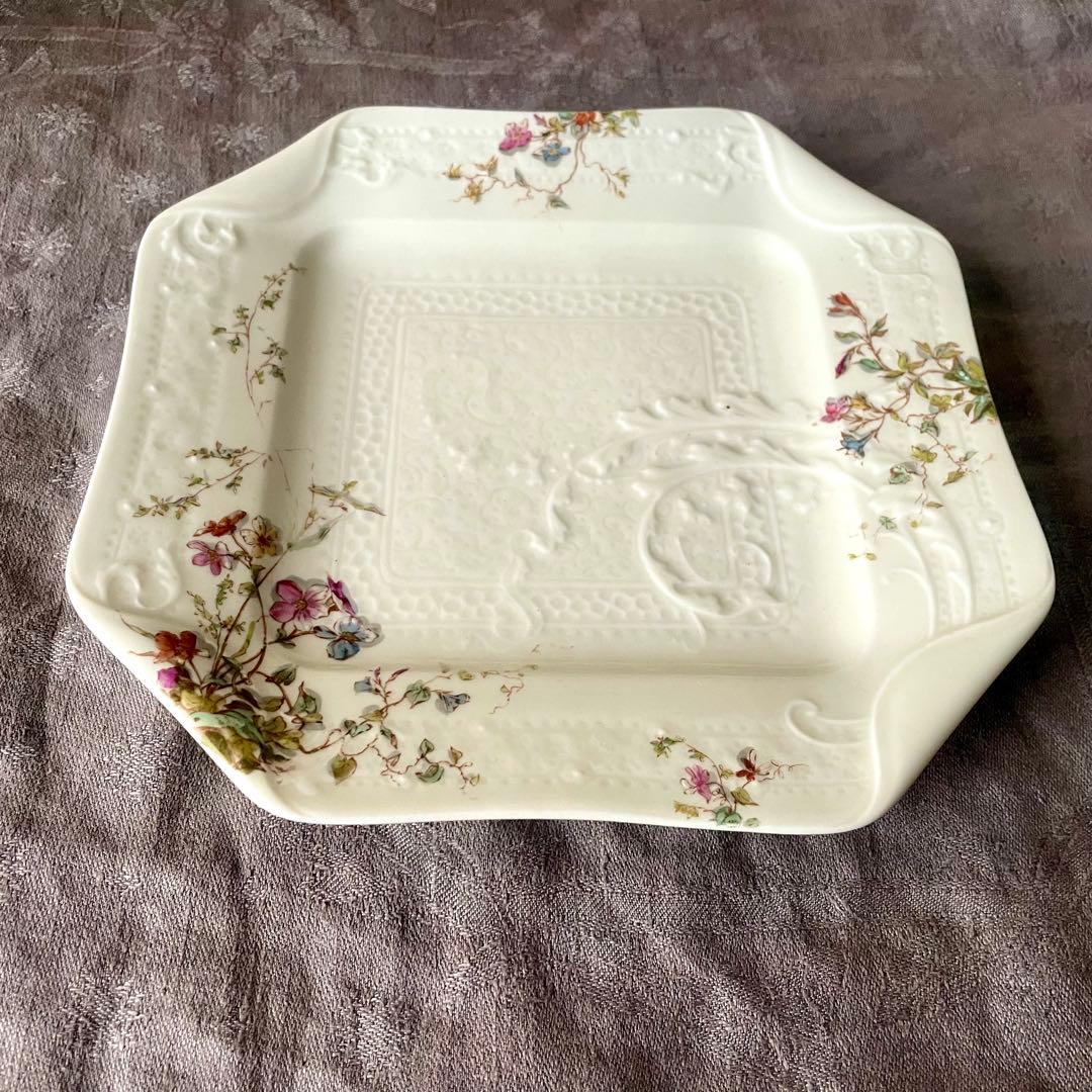 D*＊様 【希少レア美品】マジョレルナンシー×リュネヴィル隅切り角皿Bフランスア