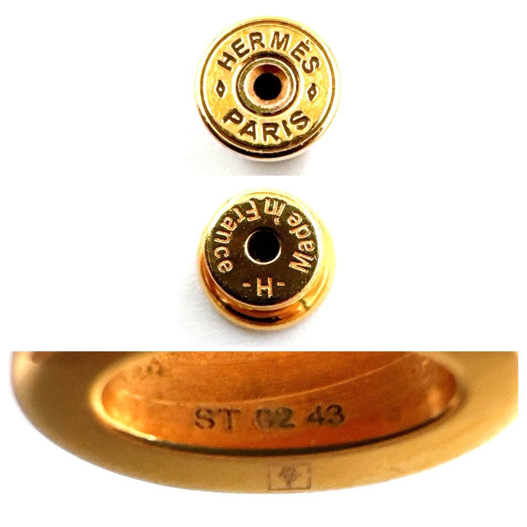 ✨️極美品✨️ エルメス ポップH ピアス レディース ブラック ゴールド 片耳