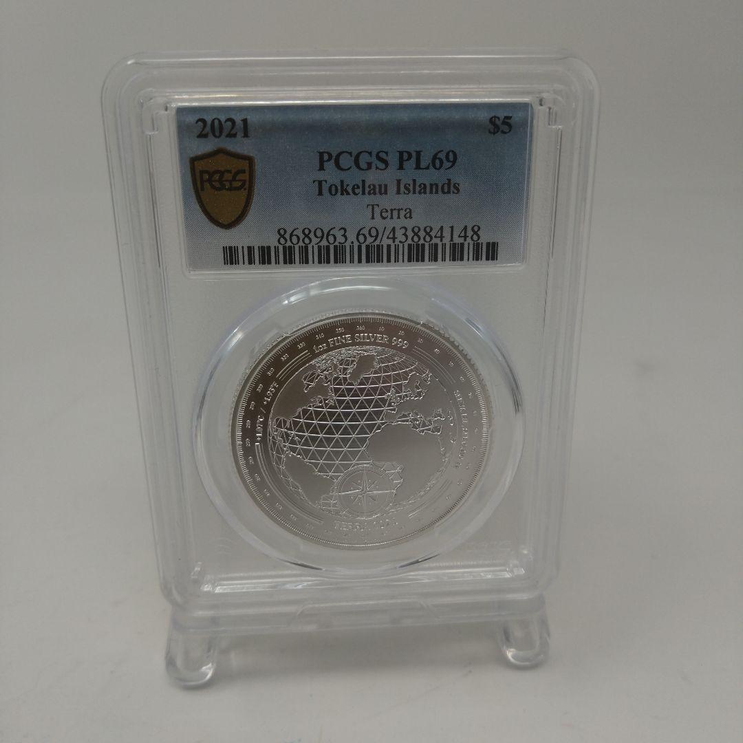 準最高鑑定 トケラウ ＄5 2021 1oz銀貨 PCGS-PL69