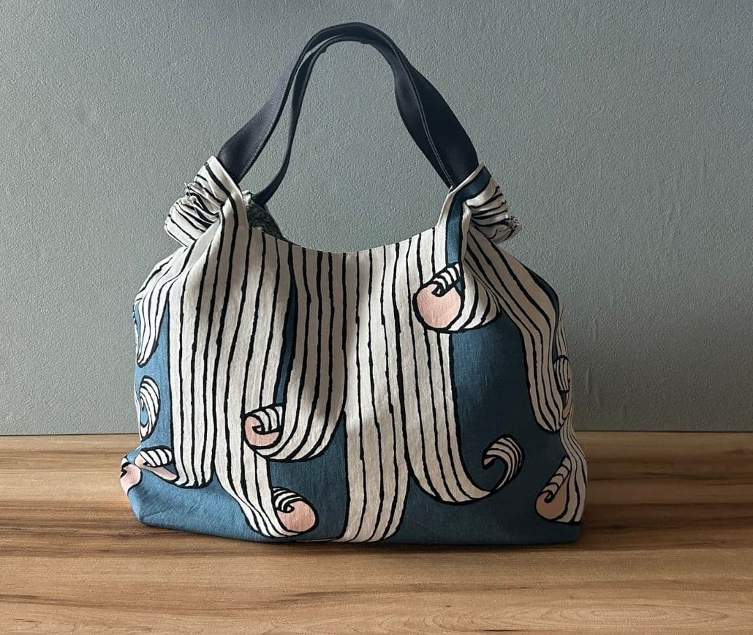 【プラム堂∬様オーダー】ミナペルホネンハンドメイドシャーリングバッグ