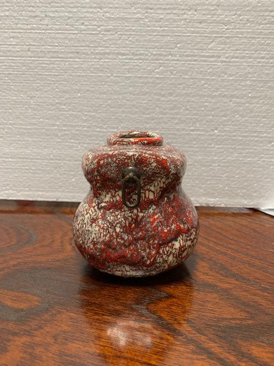 箕面焼  瓢形 掛け、置く、両用花瓶、