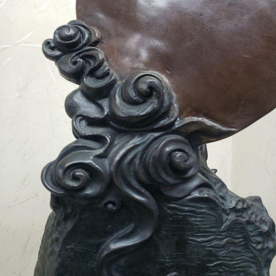 Ｂフライデー蔵出し特価金属製仏像風モダンアート彫刻 約68cm13,5kg作家物