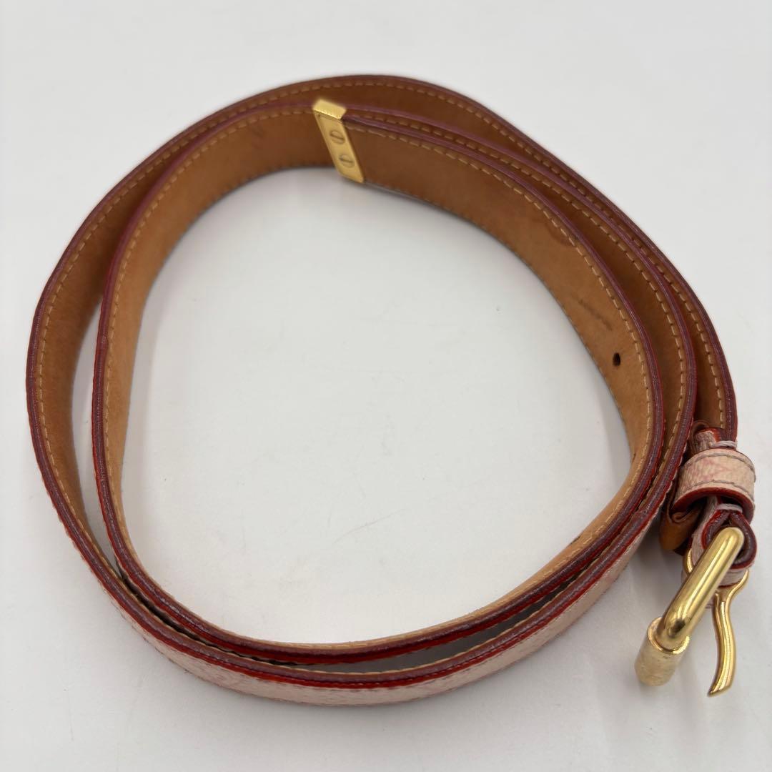 ルイヴィトン モノグラム サンチュール　レザーベルト M9273 ピンク系