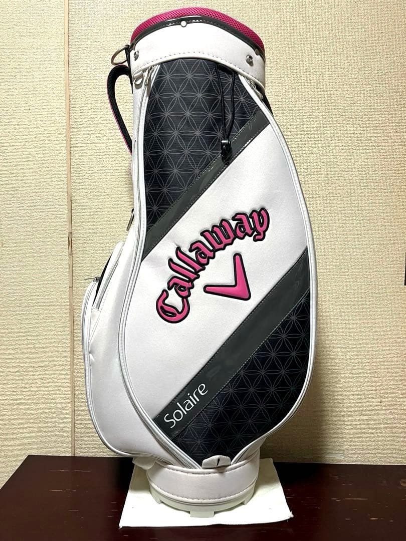 キャロウェイ ソレイユ レディース用 キャディバッグ ホワイト×ピンク