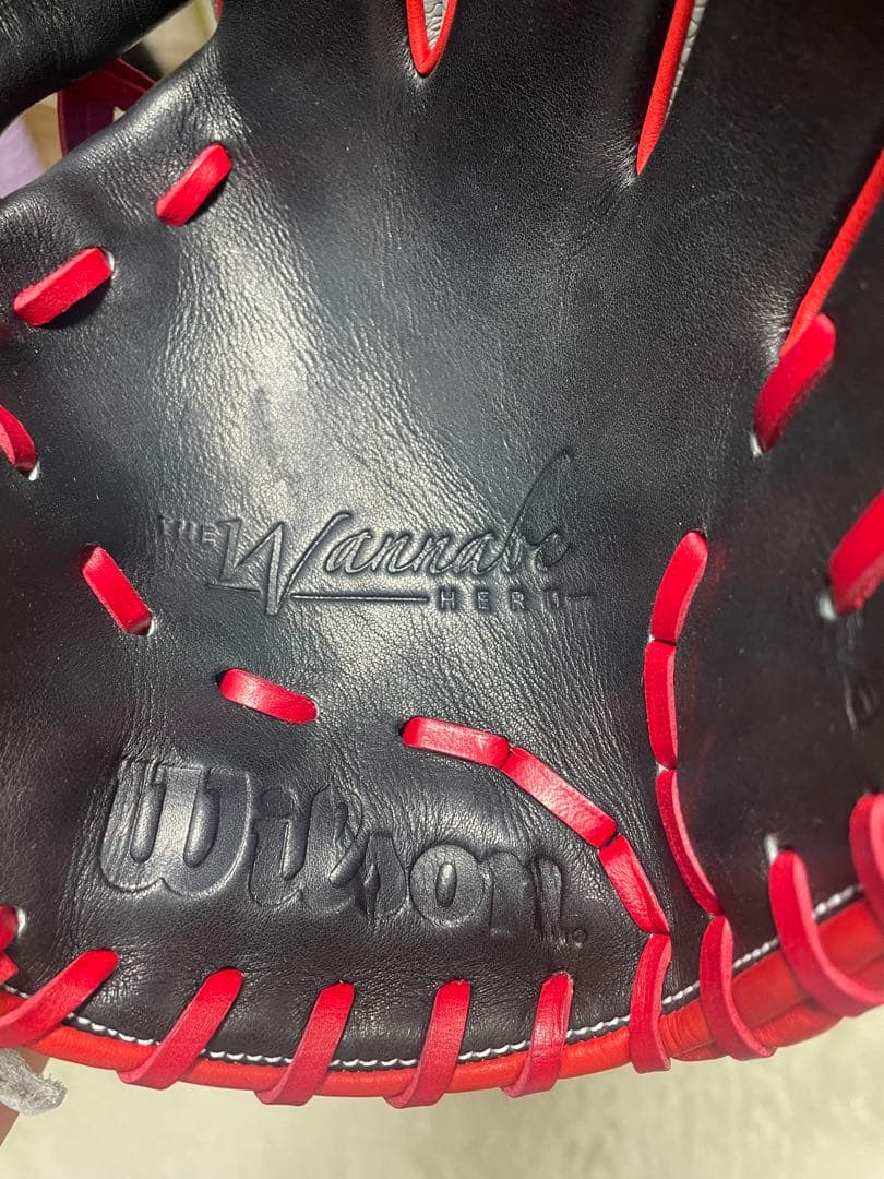 Wilson 軟式グローブ グレー/レッド