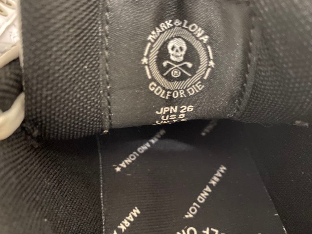 MARK&LONA マークアンドロナ エンボスキルトスカルスニーカー　26㌢