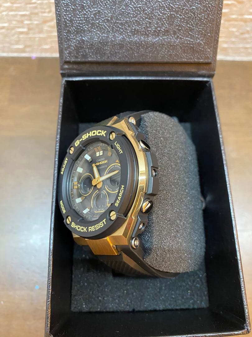 【極美品】G-SHOCK GST-W300G 1A9JF ゴールド 電波ソーラー