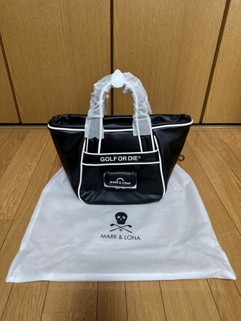 MARK & LONA ゴルフハンドバッグ ブラック×ホワイト