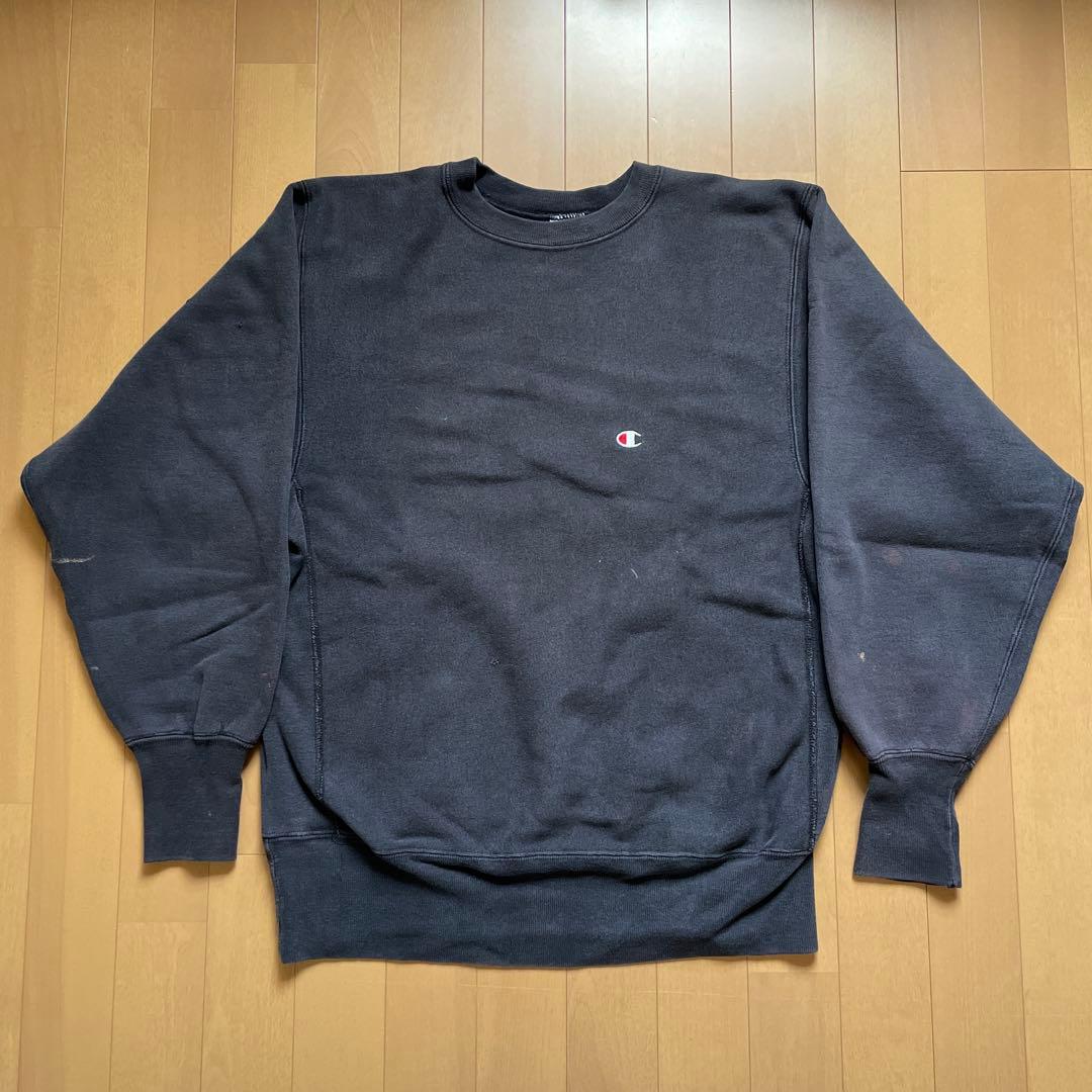 90s チャンピオン リバースウィーブ スウェット　usa製 ブラック　サイズL