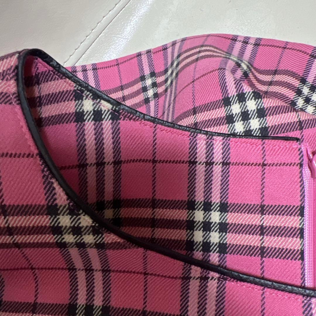 極美品✨希少色✨バーバリーロンドン ノースリーブワンピース ノバチェック ピンク