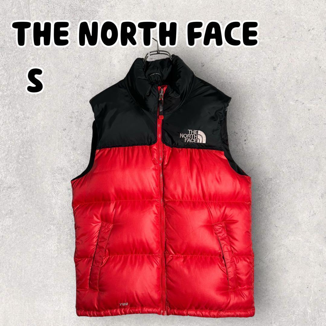 ノースフェイス ダウンベスト ジャケット 700FP ヌプシ レッド S 96