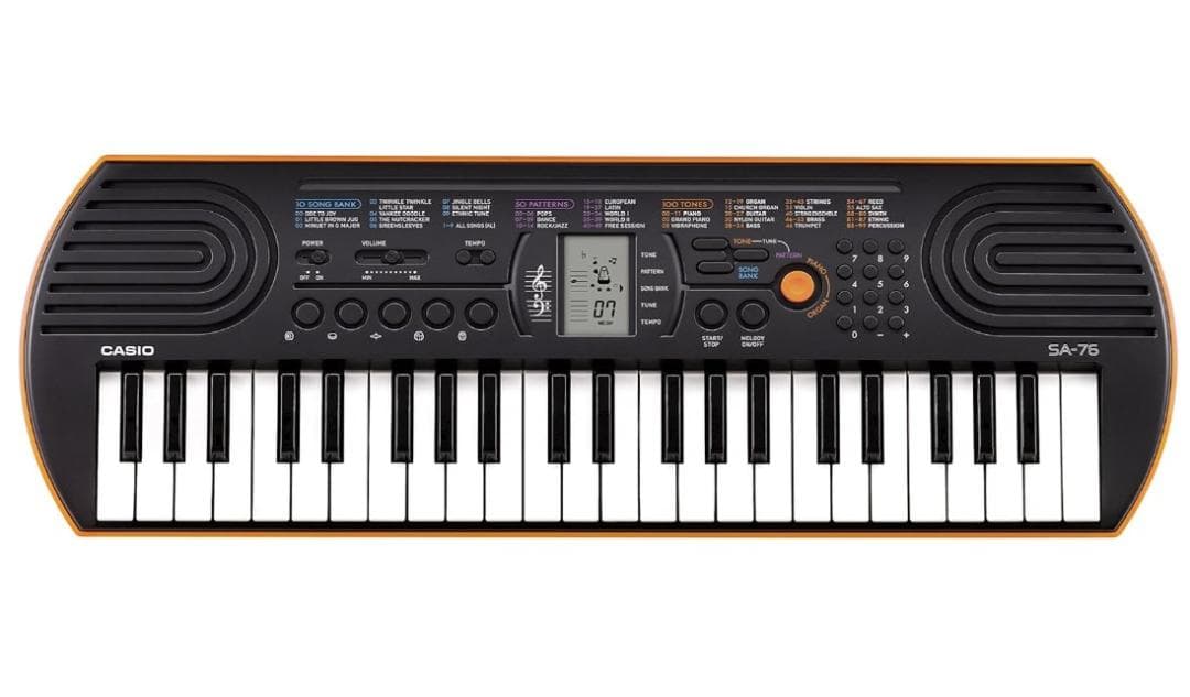 CASIO SA-76 シンセサイザ 44鍵盤 新品未使用 箱無 34AM-B