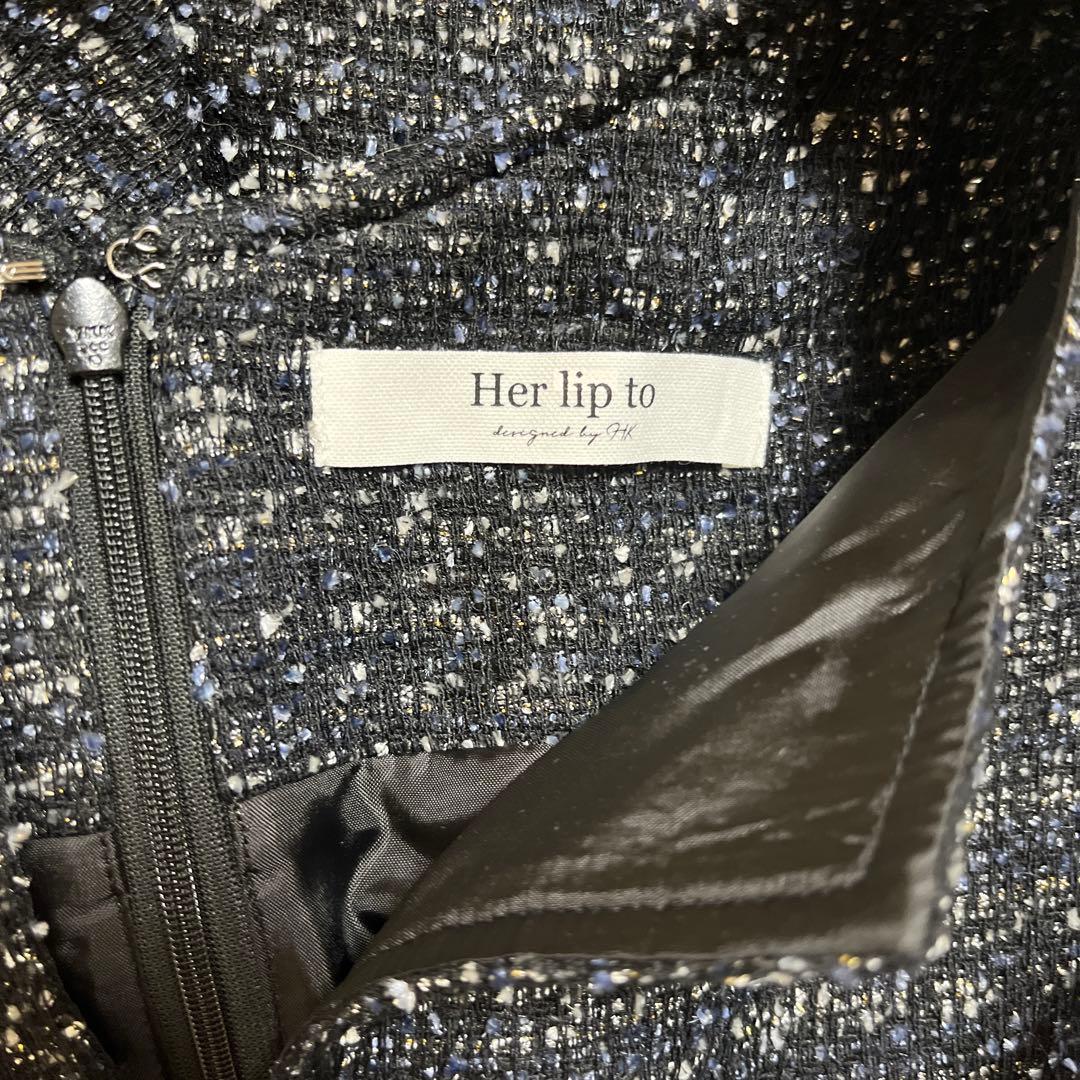 ワンピース herlipto Victoria Tweed Jumper Dress