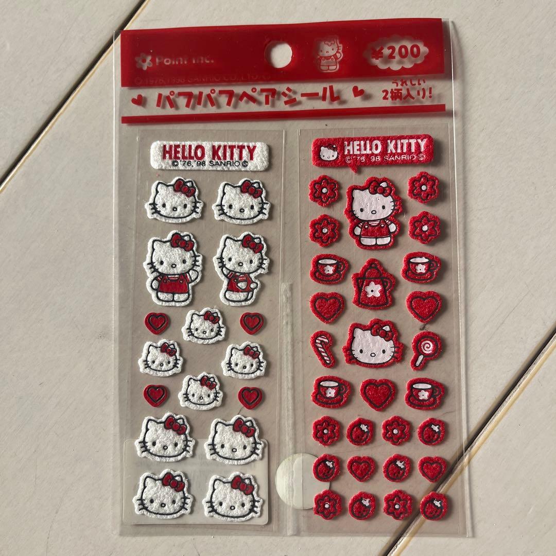 【激レア/未開封】ハローキティ パフパフペアシール 1998年 当時物 サンリオ