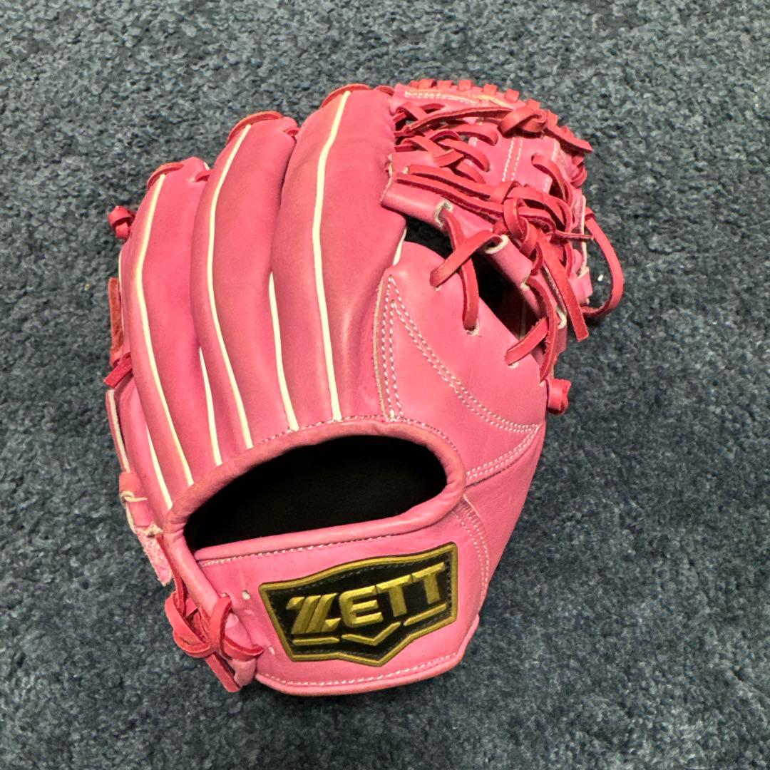 ZETT 硬式グローブ スペシャルオーダー　内野用　ピンク