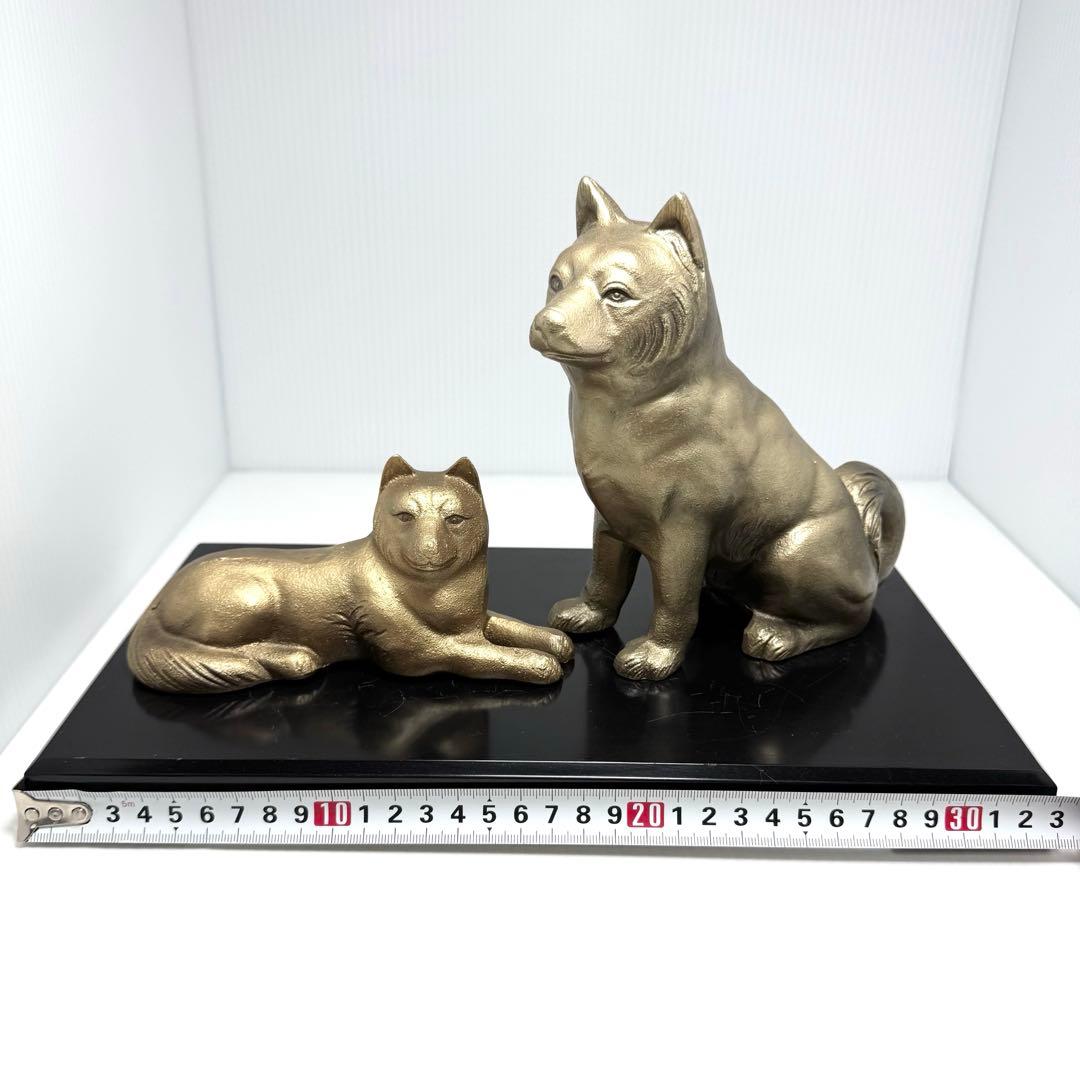 高岡銅器 環水作 日展作家 犬 戌 置物 二匹 鉄 干支 伝統工芸 縁起物