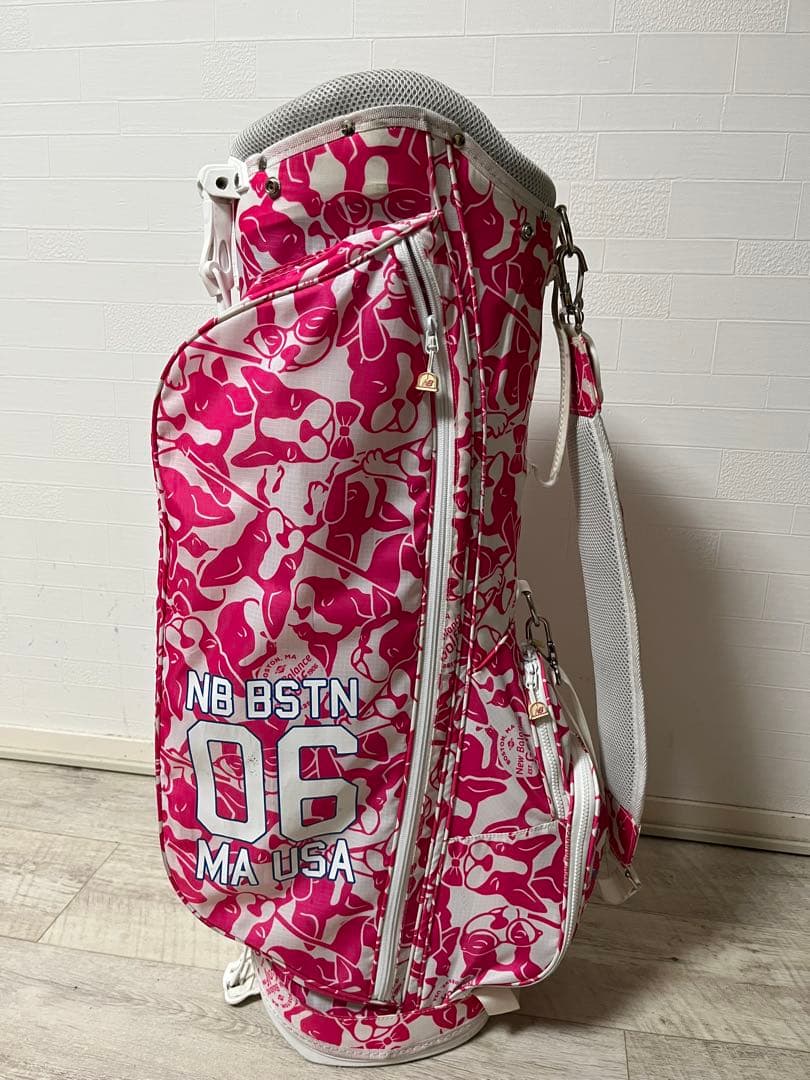 NB BSTN ゴルフバッグ 06 ピンク・ホワイト