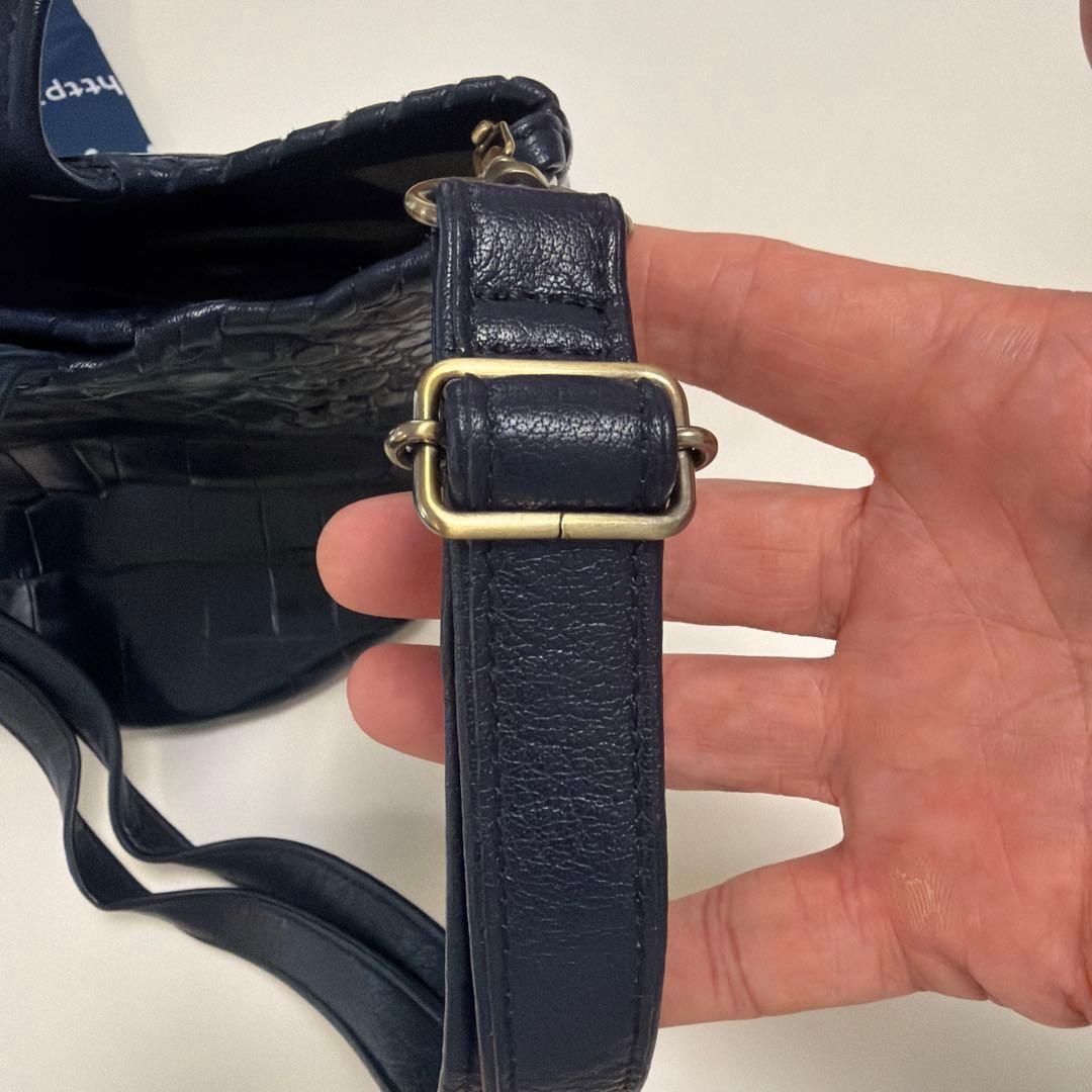 Ibiza ネイビー クロコダイル ハンド、ショルダー 2way 未使用品！