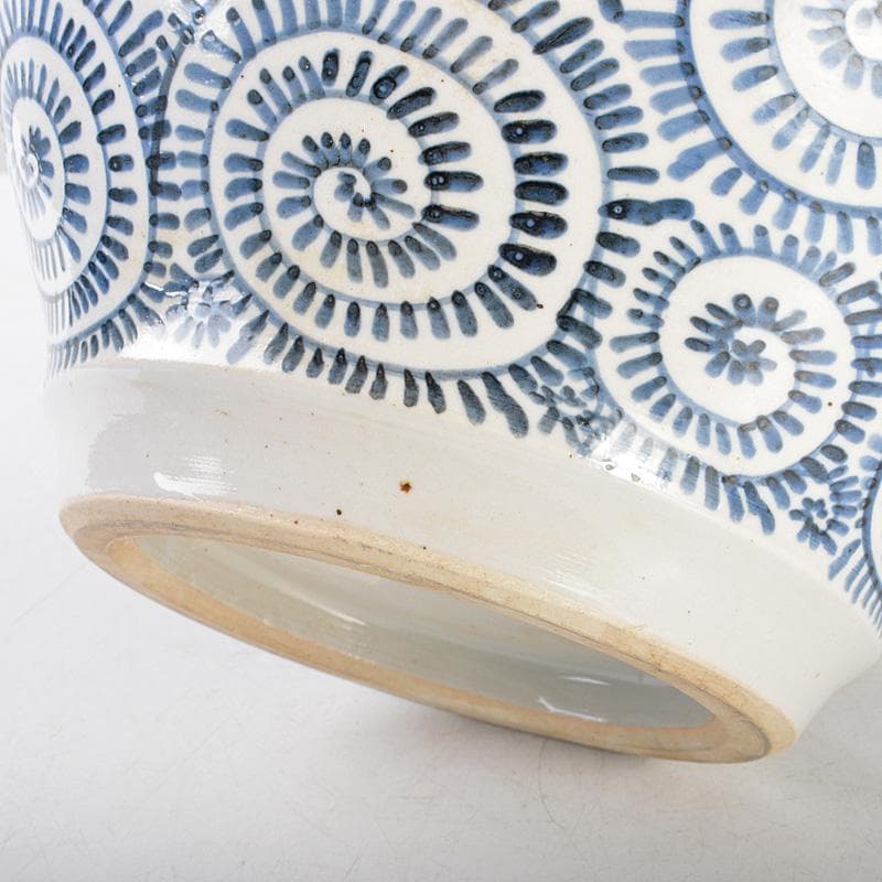 伊万里焼　古伊万里　染付　蛸唐草文　沈香壷　蓋物　飾壷　C　6047C