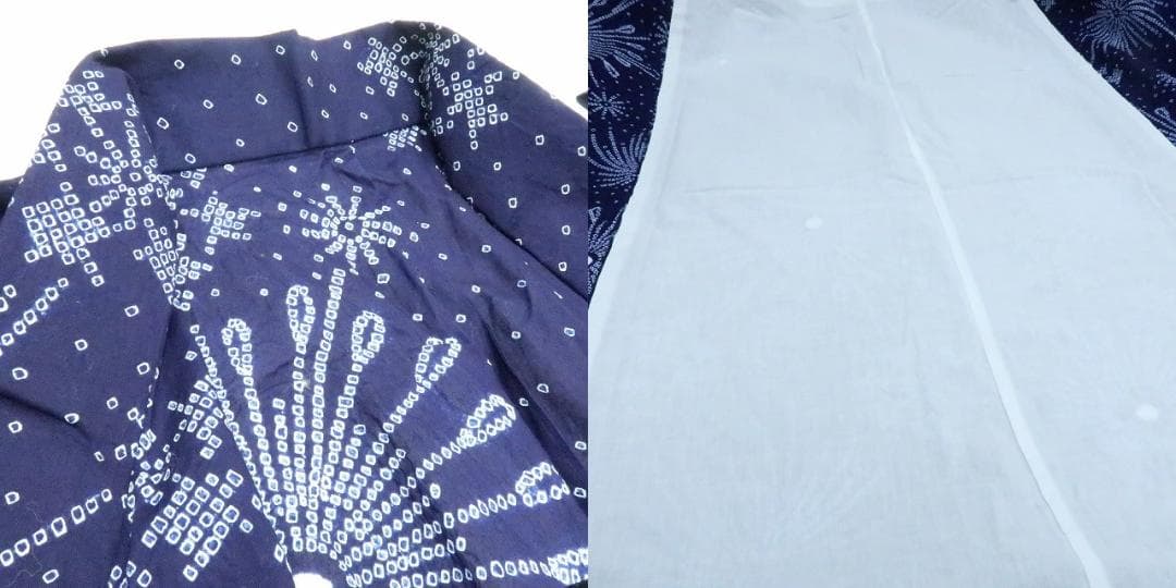 Y3329◆美品 夏着物 やまと誂製 有松鳴海絞り 居敷当て付 花火 高級浴衣