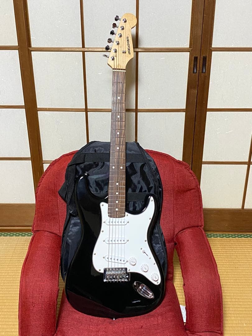 【動作確認済】SELDER エレキギター ストラトキャスタータイプ ブラック