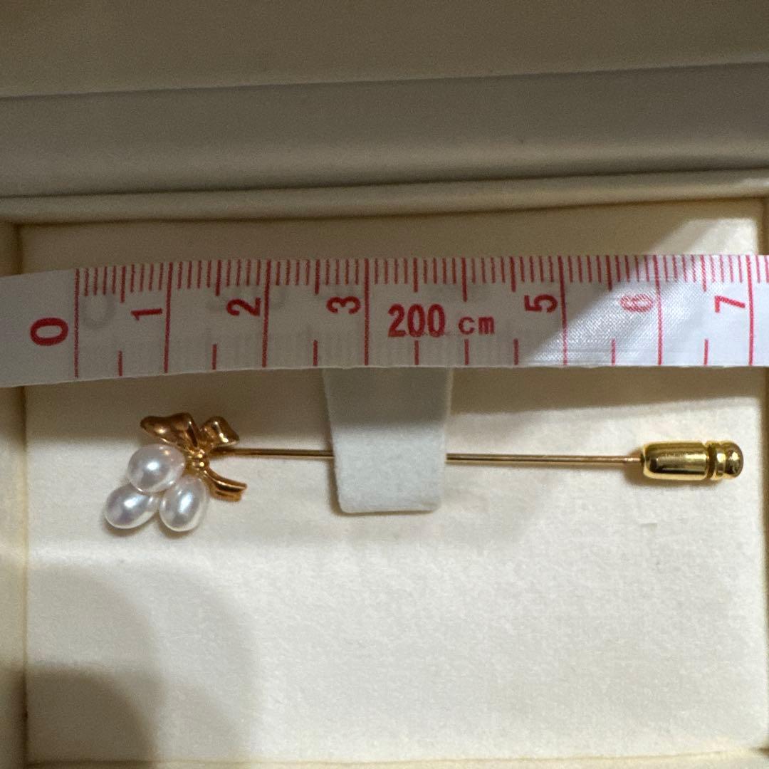 TASAKIタサキ ピンブローチ パール K18 ケース付き