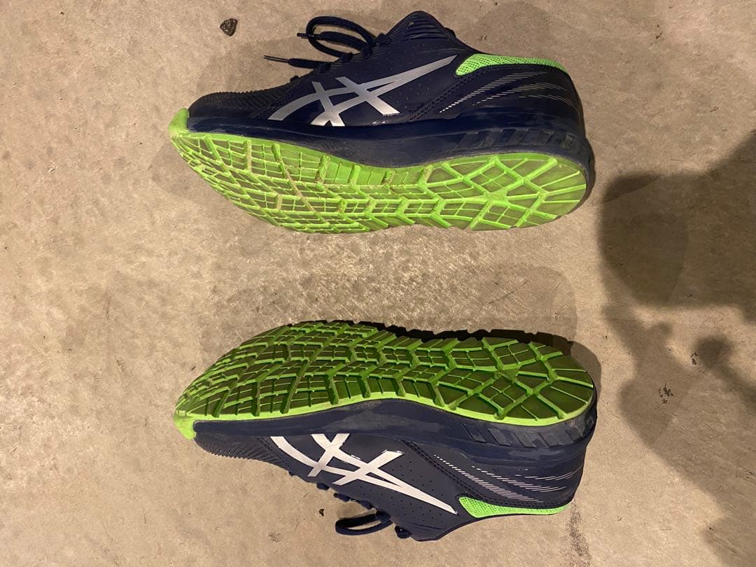 asics 安全靴 ネイビー/グリーン