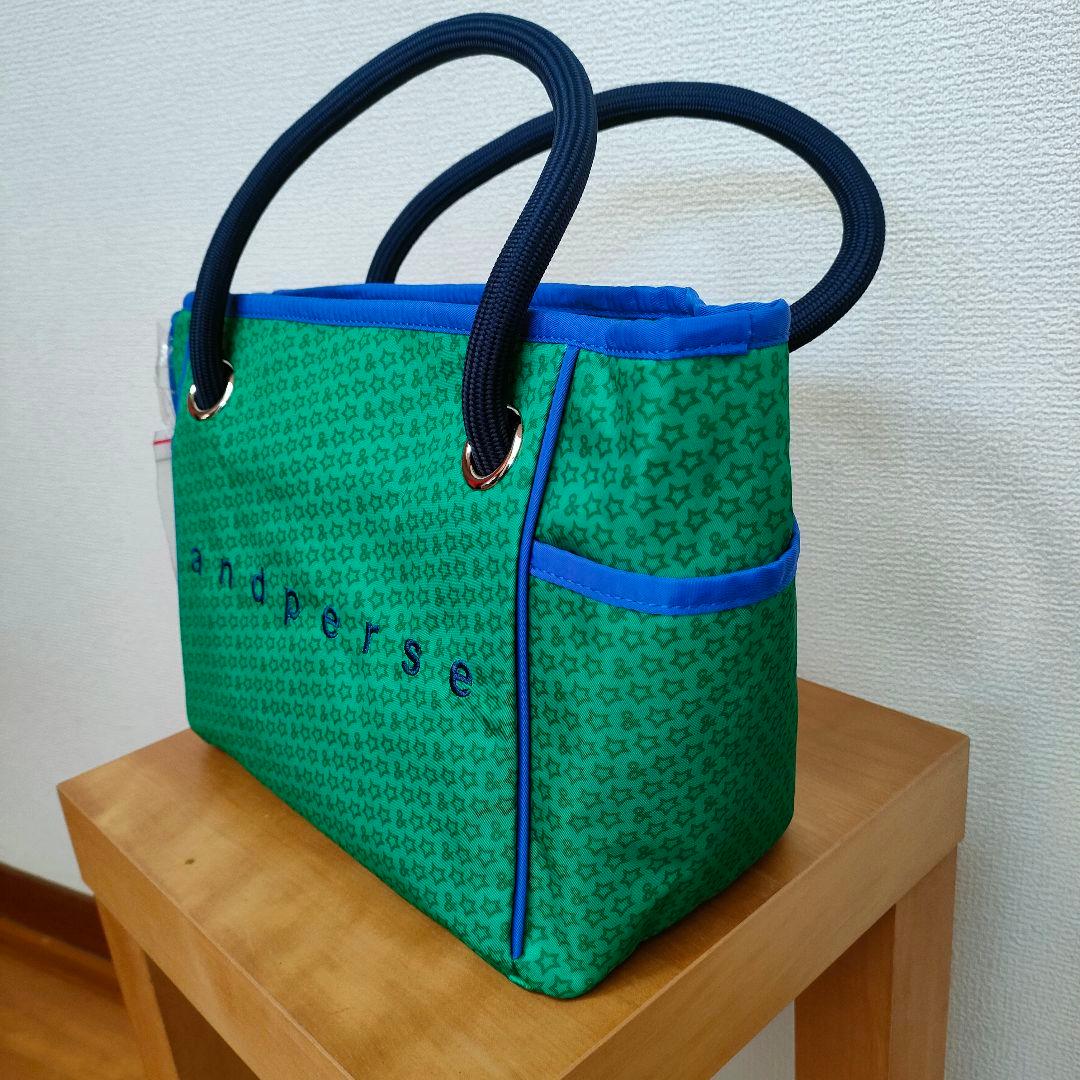 新品未使用andperse 星柄カートバッグ グリーン/ブルー2025年モデル