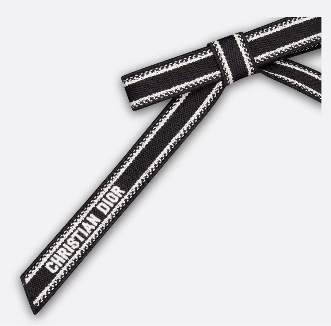 クリスチャンディオール Dior リボンバレッタ 黒 定価81,000円