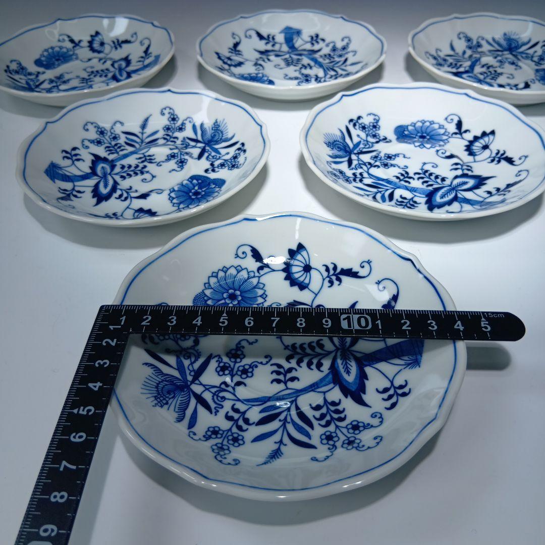 ブルーダニューブカップ＆ソーサ6客 ケーキ皿6枚　ティーポット１個セット