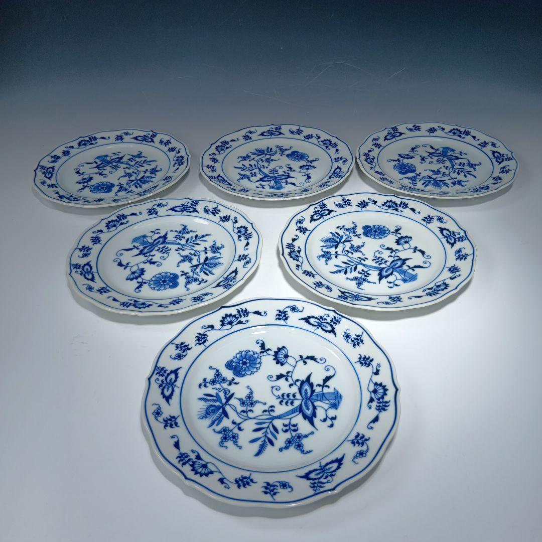 ブルーダニューブカップ＆ソーサ6客 ケーキ皿6枚　ティーポット１個セット