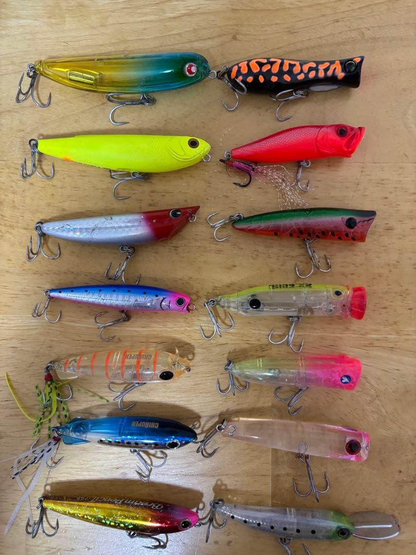 ルアー　14個セット　リバーシブルケース付き　チニング トップ