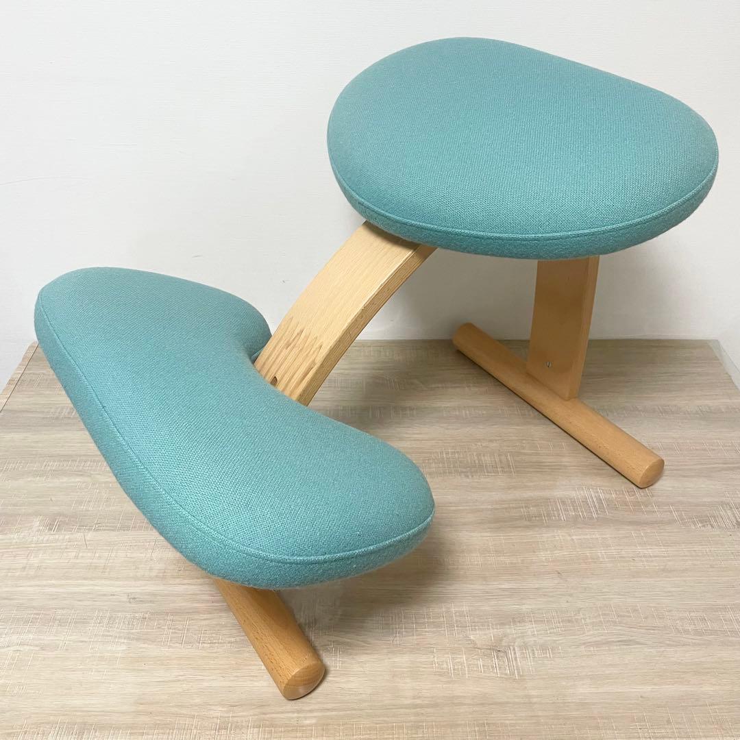 ★美品★ バランスイージー　姿勢矯正バランスチェア　ライトグリーン　リボ社