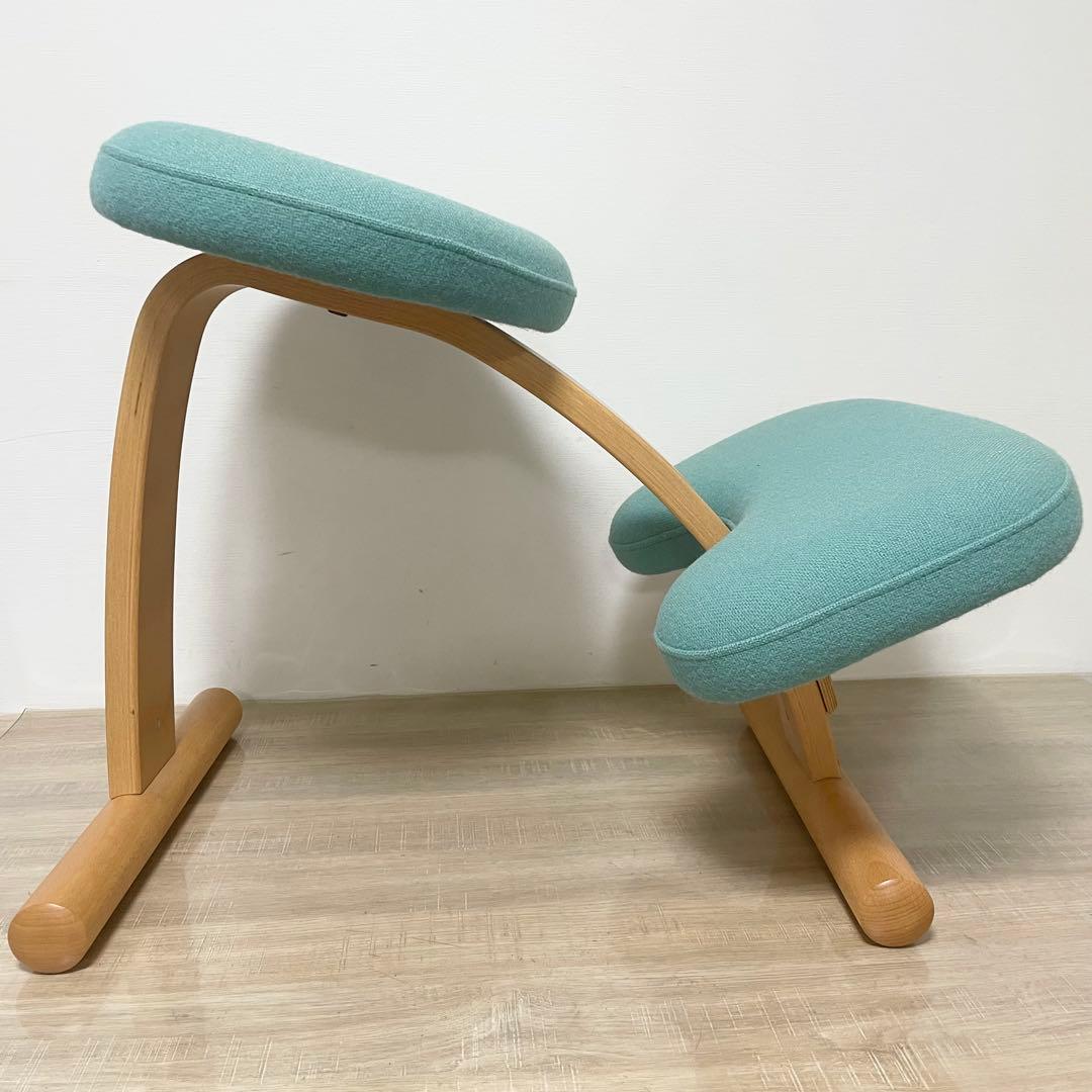 ★美品★ バランスイージー　姿勢矯正バランスチェア　ライトグリーン　リボ社