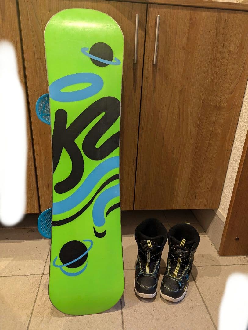 美品】K2 スノーボード バインディング付き 子供用 18.5cm キッズセット