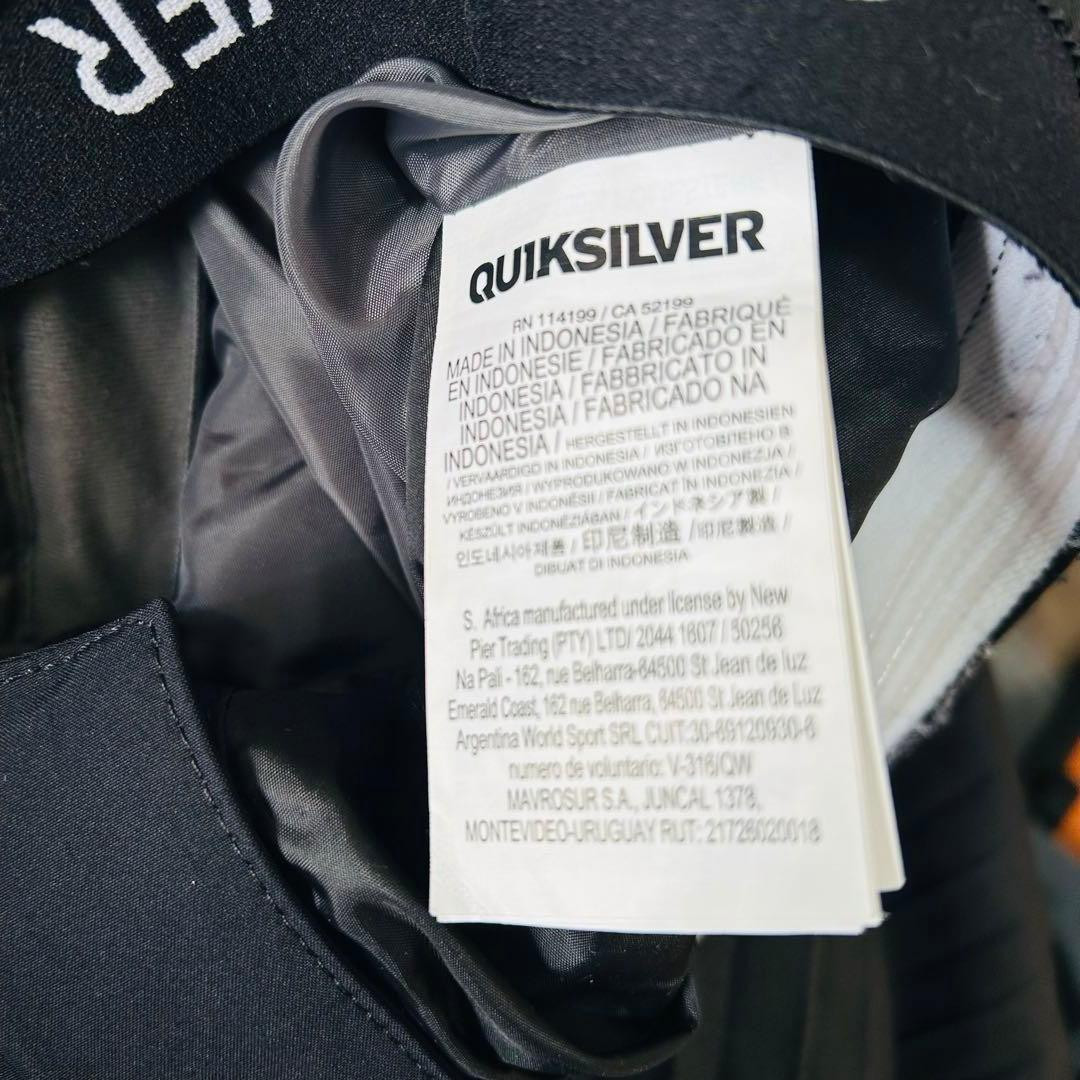 美品 クイックシルバー スノーボードパンツ M ブラック Quiksilver