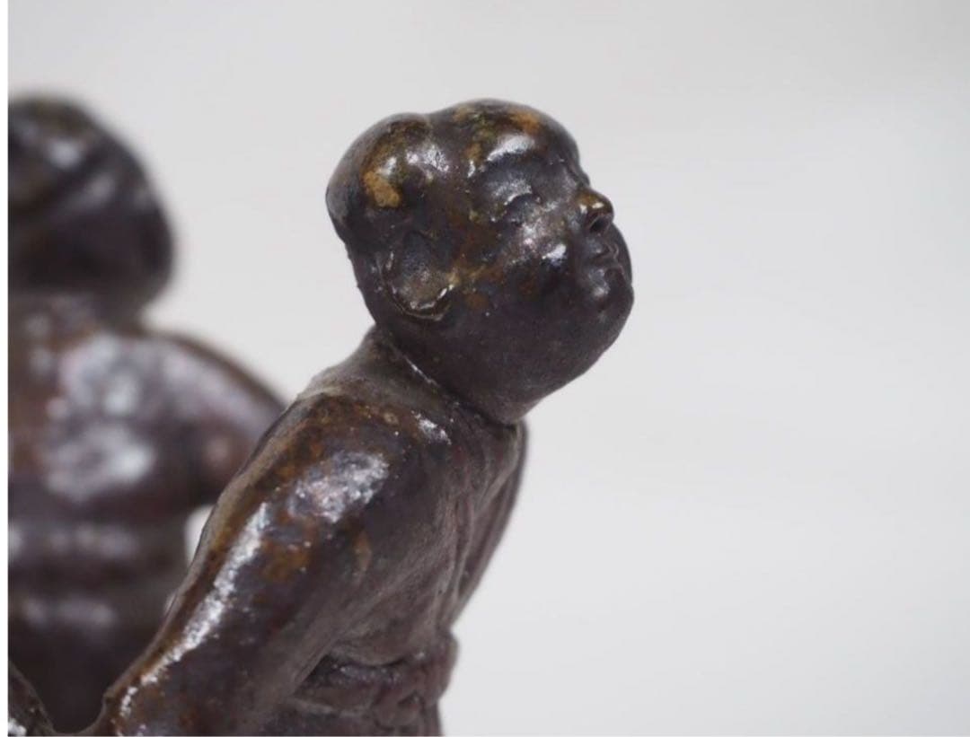 送料無料　時代物　備前焼　極上品唐子蓋置　茶道具　検/楽山紫砂九谷備前萩焼常滑