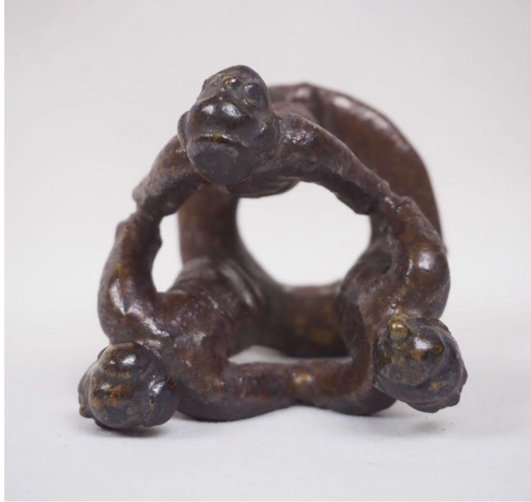 送料無料　時代物　備前焼　極上品唐子蓋置　茶道具　検/楽山紫砂九谷備前萩焼常滑