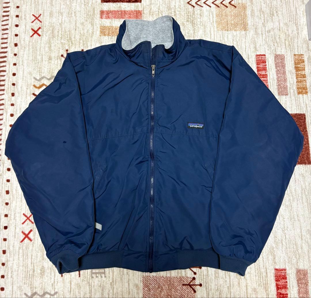 Patagonia シェルドシンチラ　ネイビー　グレー　実寸L パタゴニア