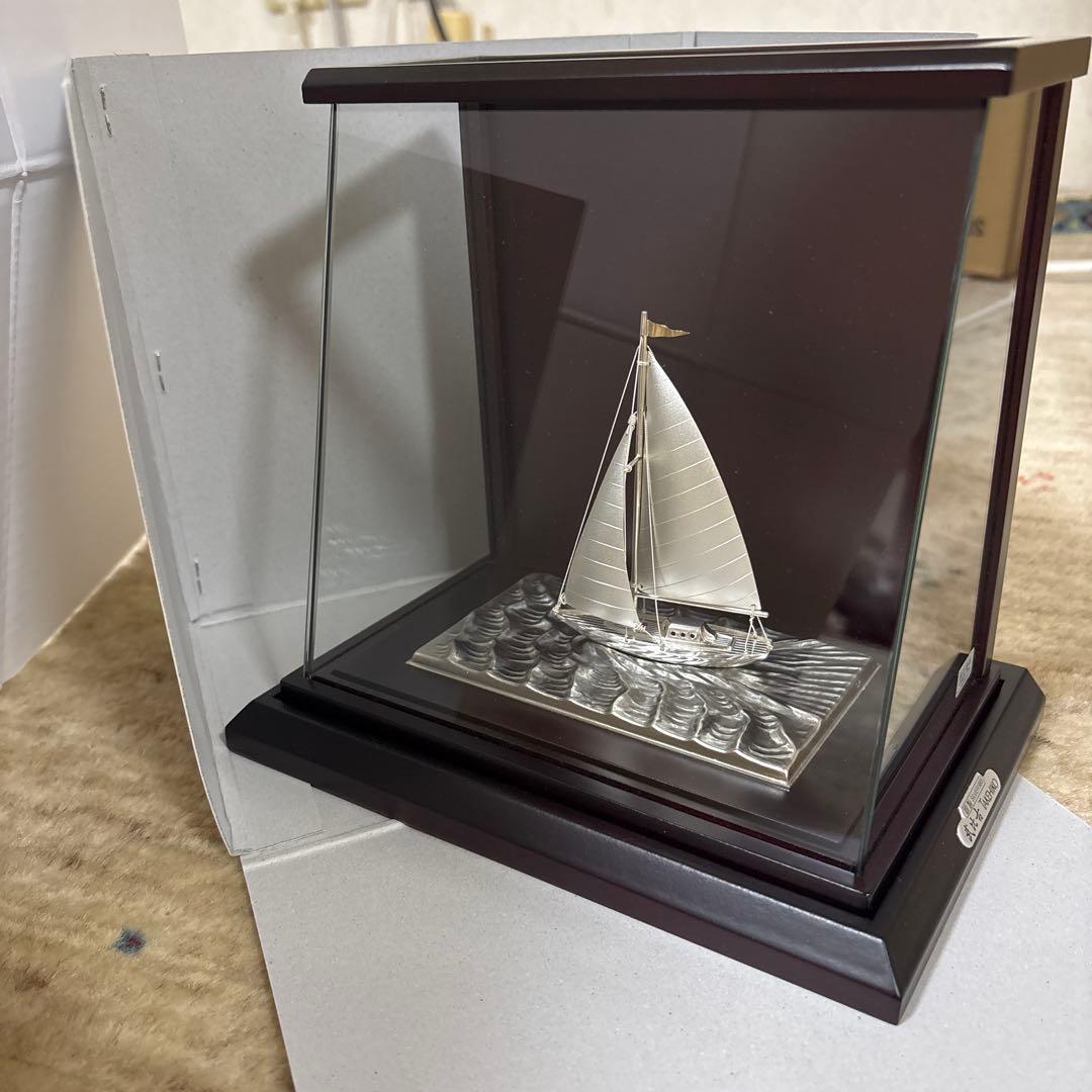 シルバー製ヨットモデル 武比古
