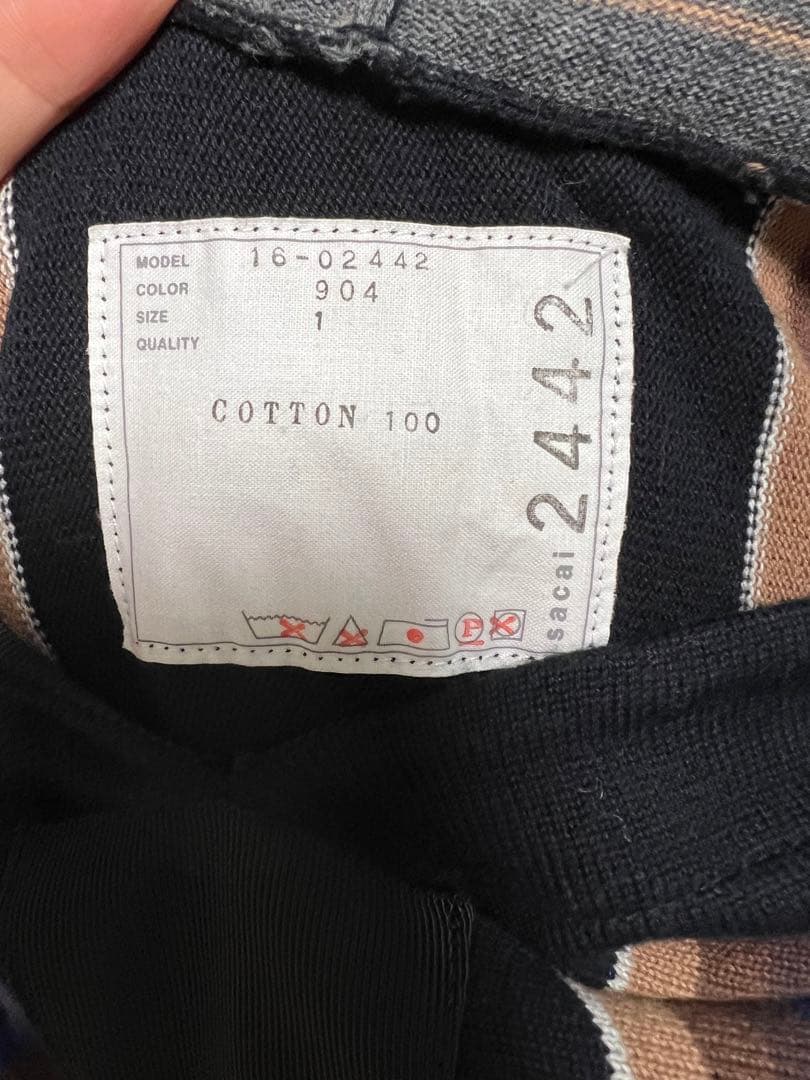 sacai ネイティブ柄 パーカーチュニック ニットワンピース　ナバホ